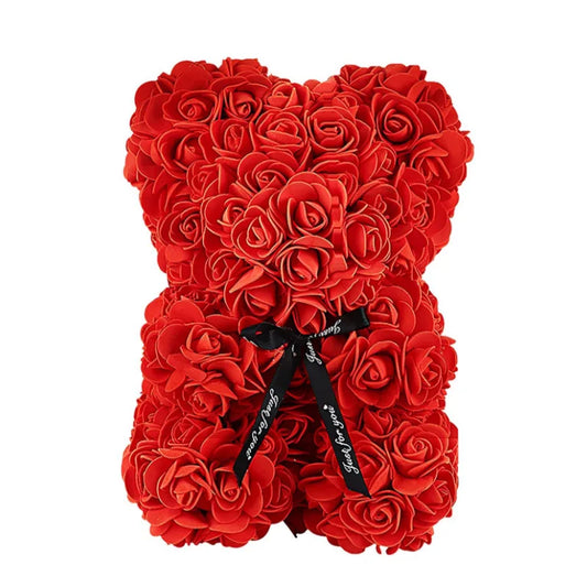 1pc Valentine's Day Gift Creative Rose Bear Gift Box PE Flower Romantic Foam Bear Hug Bear