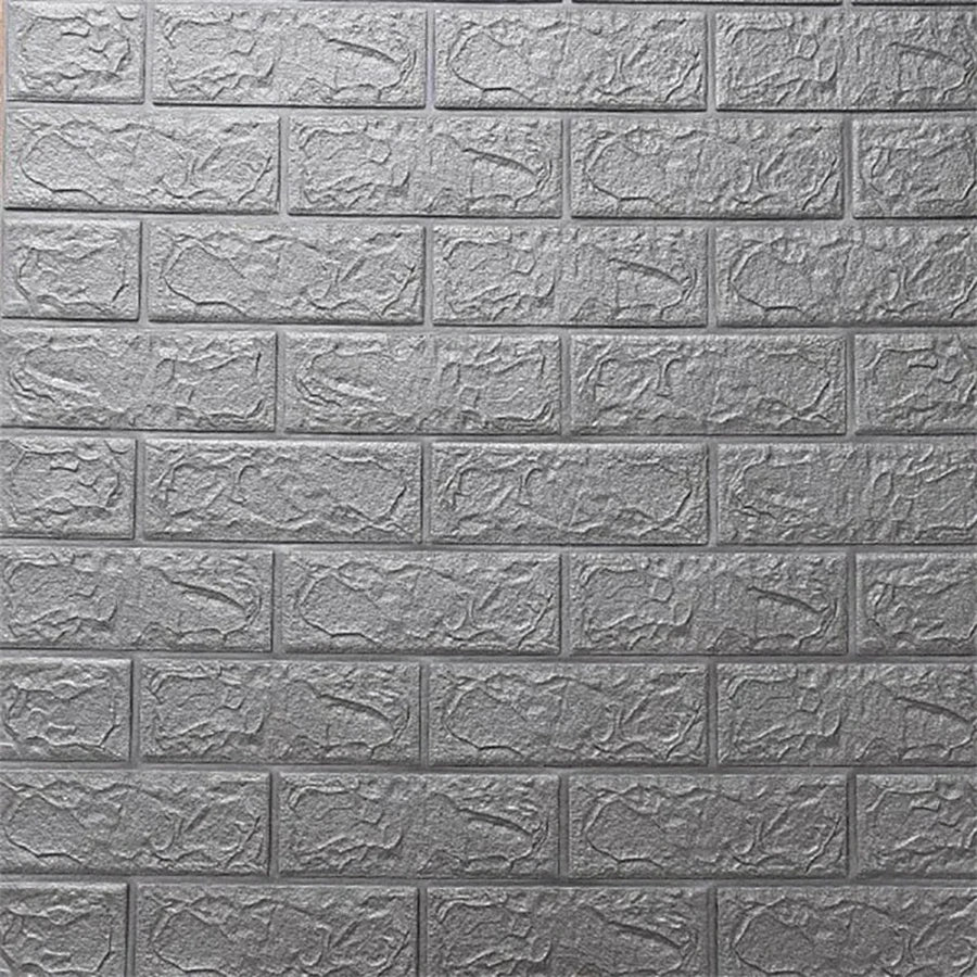 70cm*1m 3D Self-adhesive Wall Sticker Imitation Brick Bedroom Home Decor Waterproof Self-adhesive DIY Wallpaper for Living Room