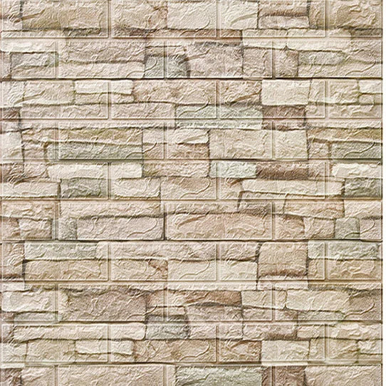 70cm*1m 3D Self-adhesive Wall Sticker Imitation Brick Bedroom Home Decor Waterproof Self-adhesive DIY Wallpaper for Living Room